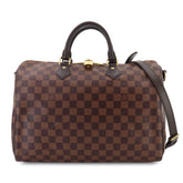 Louis Vuitton Speedy Bandouliere 35 Damier 2-way Hand/Shoulder Handbag Ebene N41366 — Like New