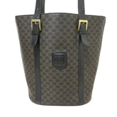 CELINE Black Macadam Bucket Tote Bag Shoulder MC98 1 Brown Women's — Like New