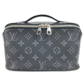 LOUIS VUITTON M11508 Monogram Eclipse Toiletry Bag, Pouch, Second Clutch Handbag, Canvas, Men's, Black — Like New