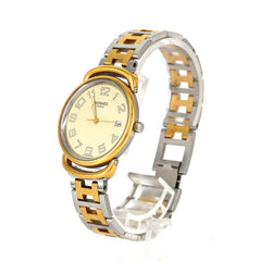 Hermes Pullman Two-Tone Stainless Steel x Gold-Plated Quartz Watch — Good
