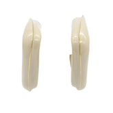 Bottega Veneta Triangle Earrings, Sterling Silver 925, Women's, Gold Tone — Like New