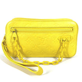 LOUIS VUITTON M53554 Monogram Empreinte Pochette Volga Second Bag Chain Clutch Taurillon Leather Men's Yellow Like New — Like New