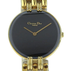 Christian Dior Bakira Watch D46-154-4 Gold Plated Quartz Analog Display Black Dial Women's I120224009 — Good