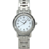 Hermes Clipper CL4 210 Women's Watch, Date Display, White Quartz Watch — Very Good