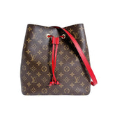 Louis Vuitton Coquelicot Shoulder Bag, 2-Way Monogram NeoNoe Canvas, M44021 — Like New