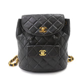 Chanel Matelasse Chain Backpack, Lambskin, Black with Gold Hardware (Duma Backpack) — Like New