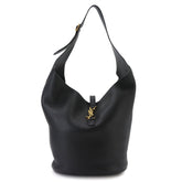Saint Laurent LE 5 A 7 Hobo Shoulder Handbag, Leather, Black, 793088, Gold Hardware — New - Store Return