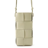 Bottega Veneta Shoulder Bag Intrecciato Cassette Phone Pouch 729298 BOTTEGA VENETA Green Handbag Smartphone — Like New
