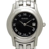 Gucci 5500L Quartz Watch, Black Dial, Stainless Steel, Women's Watch — Good