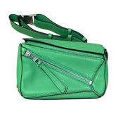 LOEWE PUZZLE MINI Bum Bag, Mini Body Bag/Shoulder B510U89X02, Green, Women's — Like New