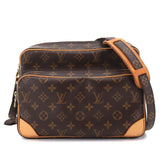Louis Vuitton Monogram Nile Shoulder Handbag, Brown, M45244, Gold Hardware — Like New