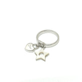 Christian Dior Star Heart Ring, Women's, Silver, Size 10, Like New — Like New