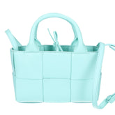 BOTTEGA VENETA Maxi Intrecciato Candy Arco Tote 2-Way Handbag CELADON Mint Blue Women's — Like New