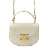 Celine Mini Buzas Patent Leather Handbag 10L063ETZ CELINE 2-way Shoulder Bag White Fendi Women's FENDI — Like New