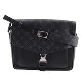 Louis Vuitton Taigalama Shoulder Bag M30746, Taiga x Monogram Eclipse Canvas, Black, A5 Size, Flap, Men's — Like New
