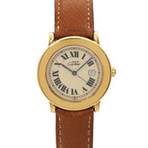 Cartier Must Ronde Vermeil LM W1006822 Women's Watch, Date, Ivory, SV925 Quartz Watch — Very Good