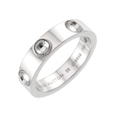 Louis Vuitton Petit Bague Empreinte Ring #58, 18K WG (White Gold 750) — Like New