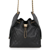 Chanel Chain Shoulder Bag CHANEL25 Medium Coco Mark Matelassé Caviar Skin AS5311 CHANEL Black Handbag Women's — Like New
