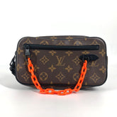 LOUIS VUITTON M44458 Monogram Solar Pochette Volga Clutch Bag Pouch Chain Strap Second Canvas Men's Women's Brown — Like New