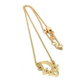 Christian Dior Gold Metal Rhinestone Necklace for Women — Like New