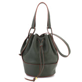 Loewe Balloon Small Shoulder Handbag, Leather, Green, Gold Hardware — Like New