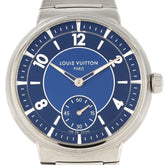 Louis Vuitton Tambour Automatic Steel Blue W1ST20 Stainless Watch — Very Good