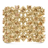 10K Yellow Gold 2.0 Cttw Brown Diamond Mesh Link Cocktail Ring