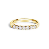 14K Gold 1/3 Cttw Diamond 7 Stone Band Ring
