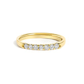 14K Gold 1/4 Cttw Diamond 7 Stone Band Ring