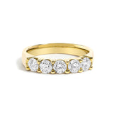 14K Gold 1.00 Cttw Diamond 5 Stone Band Ring