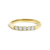 14K Gold 1/4 Cttw Diamond 5 Stone Band Ring