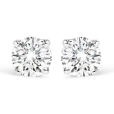 14K White Gold 1.00 Cttw Round Brilliant-Cut Near Colorless Diamond Classic 4-Prong Stud Earrings (H-I Color, I1-I2 Clarity)