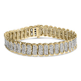 10K Yellow Gold 4.0 Cttw Diamond S-Link Bracelet