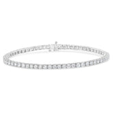 IGI Certified Diamond 14K White Gold Classic 7” Tennis Bracelet - Choice of Carat Weights