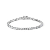 10K White Gold 5.00 Cttw Natural Diamond Tennis Bracelet
