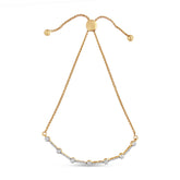 14K Gold Plated Sterling Silver 1/3 Cttw Diamond Slider Link Bolo Bracelet