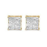 10KT Yellow Gold Diamond Stud Earrings (1 cttw, I-J Color, SI2-I1 Clarity)
