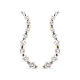 14K Yellow Gold 1.00 Cttw Round-Cut Diamond Graduated Journey Stud Earrings (I-J Color, I2-I3 Clarity)