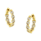 10K Yellow Gold Diamond Huggy Earrings (1/2 cttw, H-I Color, I1-I2 Clarity)