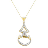 14K Yellow Gold 1/3 cttw Round Diamond Pendant Necklace (H-I, SI2-I1)