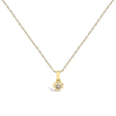14K Yellow Gold Plated Sterling Silver 1/5 Cttw Diamond Swirl Pendant Necklace