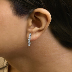.925 Sterling Silver 1/4 Cttw Diamond Graduated Dangle Earrings