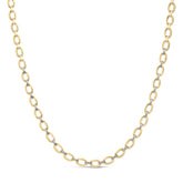 Gold Vermeil 1/4 Cttw Diamond Bold Oval Link Necklace