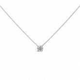 14K White Gold 1.00 Cttw Lab Grown Diamond Solitaire Pendant