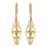 14K Yellow Gold 5/8 Cttw Diamond Geometrical Pillar Drop and Dangle Earrings (G-H Color, SI1-SI2 Clarity)