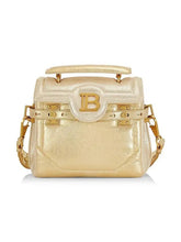 Balmain B-Buzz 23 Metallic Gold Tote Crossbody Shoulder Bag Calf Leather
