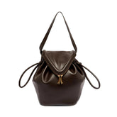 Bottega Veneta Beak Large Shoulder Bag Brown Calfskin Leather Designer Handbag