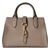Gucci Jackie Small Calfskin Leather Tote Handbag Satchel Taupe