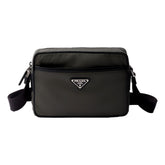 Prada Re-Nylon Saffiano Leather Camera Crossbody Zip Bag in Green