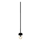 Saint Laurent Black Patent Leather Heart Keyring Necklace